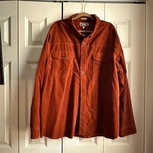 Duluth Corduroy Rust Button down 3XL